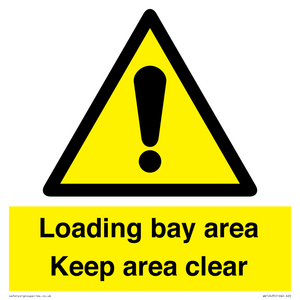 Loading bay area Keep area clear